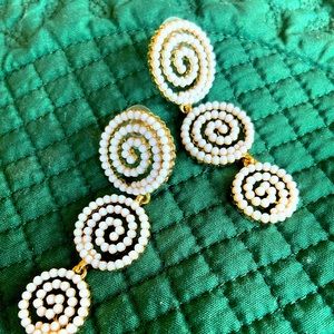 White Dangle Earrings